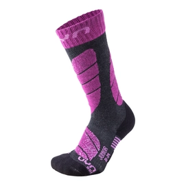 Skisocken UYN Junior Anthracite Melange Violet