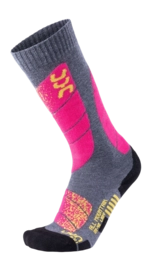 Chaussettes de Ski UYN Femme All Mountain Medium Grey Melange Pink