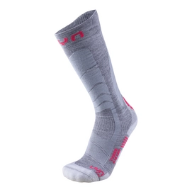 Skisocken UYN Touring Damen Silver Fuchsia