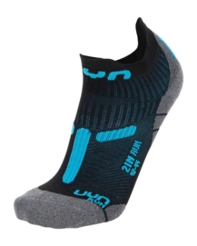 Sokken UYN Men Run 2In Black Turquoise