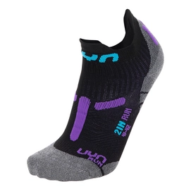 Sokken UYN Women Run 2In Black Violet