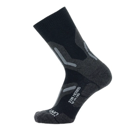 Chaussettes de Randonnée UYN Homme Trekking 2In Merino Mid Black grey