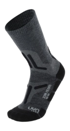 Chaussettes de Randonnée UYN Homme Trekking 2In Merino Mid Grey Black