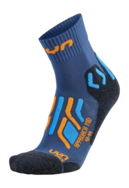 Chaussettes de Randonnée UYN Homme Trekking Approach Mid Bleu Orange Grey Melange