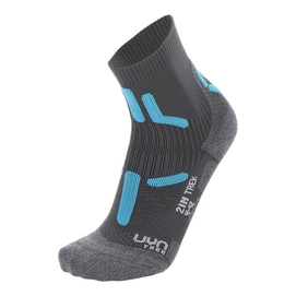 Chaussettes de Randonnée UYN Femme Trekking 2In Anthracite Turquoise