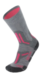 Chaussettes de Randonnée UYN Femme Trekking 2In Merino Light Grey Pink