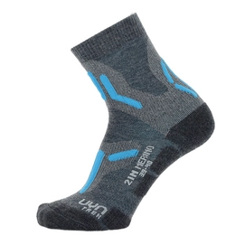 Wandersocken UYN Trekking 2In Merino Mid Damen Grey Blue