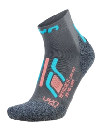 Wandersoken UYN Trekking Approach Low Cut Damen Grey Turquoise Rose
