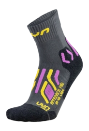 Hiking Socks UYN Women Trekking Approach Mid Grey Yellow