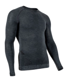 Funktionsshirt UYN Fusyon Cashmere Uw Lg_Sl Herren Grey Rock Black