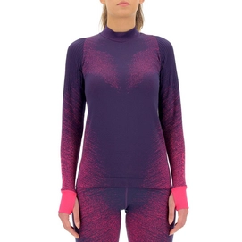 Laufshirt UYN Shirt Running Exceleration L/S Turtle Neck Damen Plum Pink Yarrow