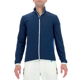 Pull de Ski UYN Homme Natyon Flag 2Nd Layer Full Zip Deep Blue Black White Red