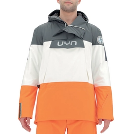 Veste de Ski UYN Homme Natyon Flag Jacket Half Zip Iron Gate Blanc Scarlet Ibis