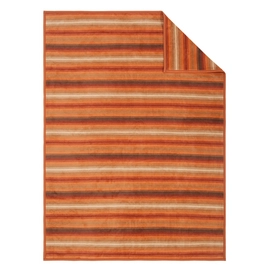Plaid Ibena Sorrento Oranje/Bruin-50 x 200 cm