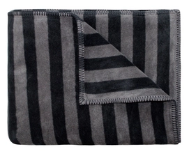 Plaid Marc O'Polo Classic Fleece Stripe Schwarz/Anthrazit