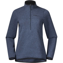 Jumper Bergans Women Kamphaug Knitted Half Zip Blue