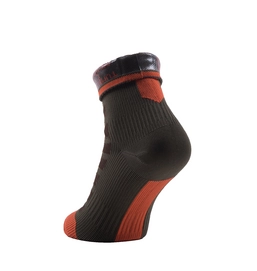 Fietssok Sealskinz Unisex MTB Ankle with Hydrostop DK Olive Mud Methyl orange