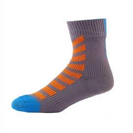 Fietssok Sealskinz Unisex MTB Ankle with Hydrostop Anthracite Orange Blue