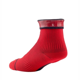 Fietssok Sealskinz Unisex Road Ankle with Hydrostop Red Black