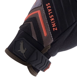 Fietshandschoen Sealskinz Unisex Dragon Eye Trail Black DK Olive Orange