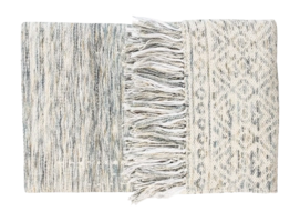 Plaid White Label Living Liv Sea Blue