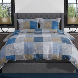 Dekbedovertrek Satin D'or Condotti Blauw Satijn
