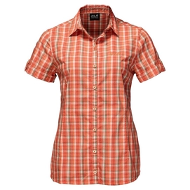 Blouse Jack Wolfskin River Shirt Women Papaya Checks