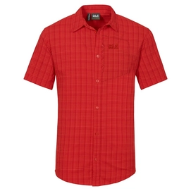Shirt Jack Wolfskin Rays Stretch Vent Men Fiery Red Checks