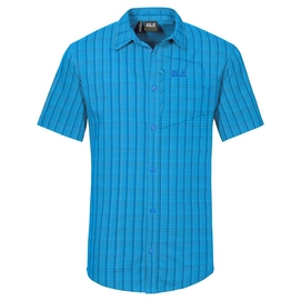 Hemd Jack Wolfskin Rays Stretch Vent Shirt Ocean Blue Kariert Herren