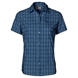 Blouse Jack Wolfskin Centaura Stretch Vent Shirt W Ocean Wave Checks