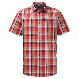 Blouse Jack Wolfskin Fairford Shirt Men Fiery Red Checks