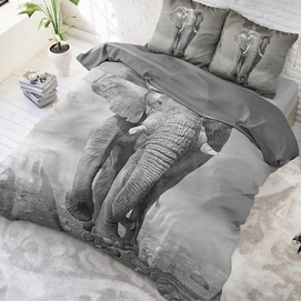Dekbedovertrek Dreamhouse Elegant Elephant Anthracite Katoen