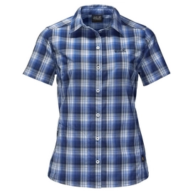 Blouse Jack Wolfskin Rock Chill Shirt Women Midnight Blue Checks
