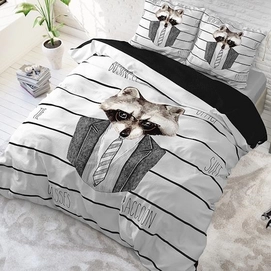 Dekbedovertrek Dreamhouse Business Raccoon White Katoen