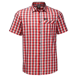 Chemise Jack Wolfskin Napo River Shirt Fiery Red Checks