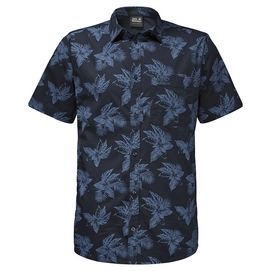 Blouse Jack Wolfskin Hot Chili Tropical Shirt Night Blue All Over