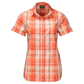 Chemise Jack Wolfskin Maroni River Shirt Women Papaya Checks