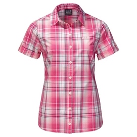 Blouse Jack Wolfskin Maroni River Shirt Women Tropic Pink Checks