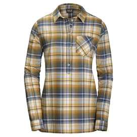 Hemd Jack Wolfskin Grange Park Shirt Woodland Green Checks Damen