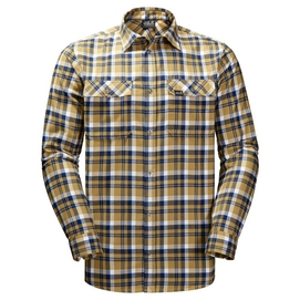 Shirt Jack Wolfskin Men Bow Valley Golden Amber Checks