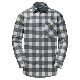 Hemd Jack Wolfskin Red River Shirt Ebony Checks Herren