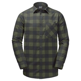 Hemd Jack Wolfskin Red River Shirt Woodland Green Checks Herren