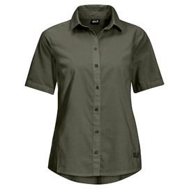 Bluse Jack Wolfskin Indian Springs Woodland Green Stripes Damen