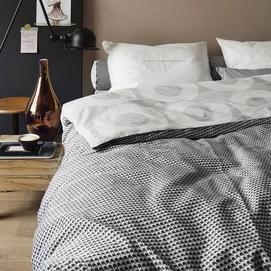 Dekbedovertrek Tinne+Mia Merci Black/Silver Percal
