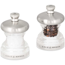 Pfeffer- und Salzmühle Cole & Mason Button Clear Inox Mini