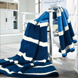 Jacquard Plaid Ibena Sorrento Marine