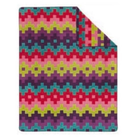 Jacquard Decke Ibena Sorrento Lila-Bunt