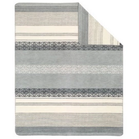 Jacquard Decke Ibena Sorrento Silber-Beige
