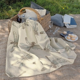 Jacquard Couverture Ibena Sorrento Libelle Terra