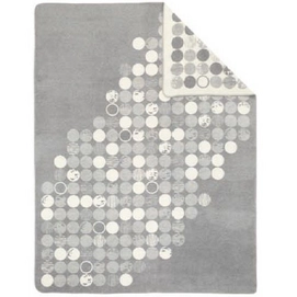 Jacquard Plaid Ibena Sorrento Zilver/Natuur
